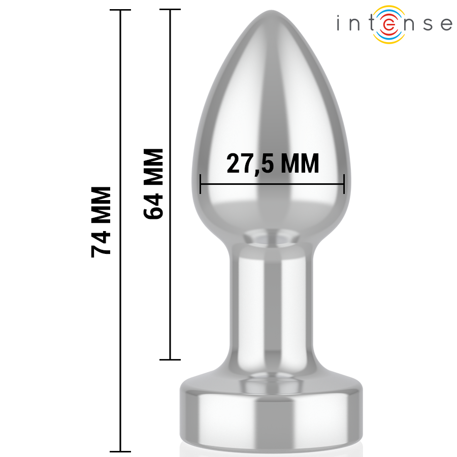 INTENSE - PLUG ANALE 10 VIBRAZIONI METALLO CON TELECOMANDO S - INTENSE ANAL TOYS | Lingerie Harness Boutique