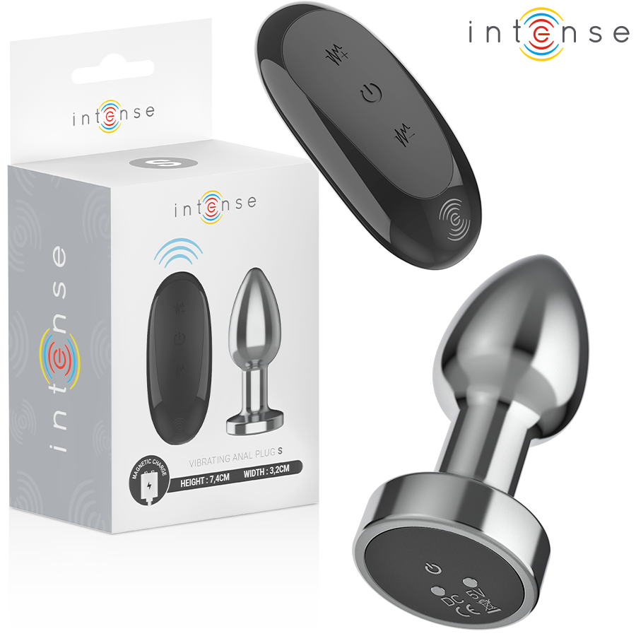 INTENSE - PLUG ANALE 10 VIBRAZIONI METALLO CON TELECOMANDO S - INTENSE ANAL TOYS | Lingerie Harness Boutique