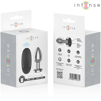 INTENSE - PLUG ANALE 10 VIBRAZIONI METALLO CON TELECOMANDO S - INTENSE ANAL TOYS | Lingerie Harness Boutique