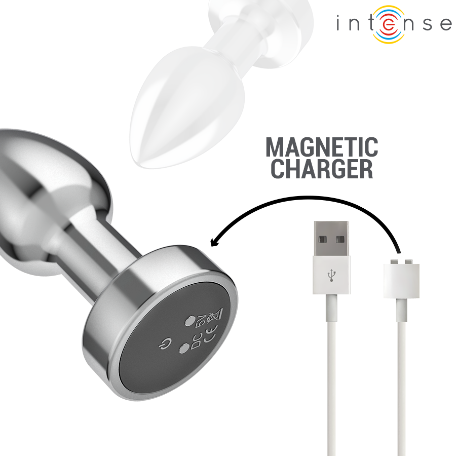 INTENSE - PLUG ANALE 10 VIBRAZIONI METALLO CON TELECOMANDO S - INTENSE ANAL TOYS | Lingerie Harness Boutique