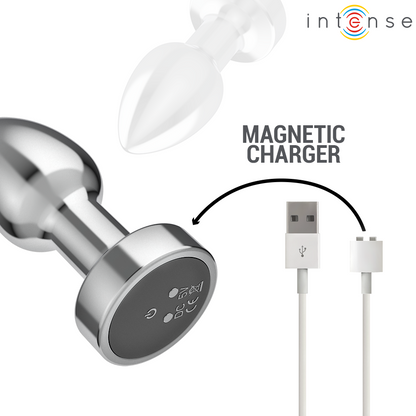 INTENSE - PLUG ANALE 10 VIBRAZIONI METALLO CON TELECOMANDO S - INTENSE ANAL TOYS | Lingerie Harness Boutique
