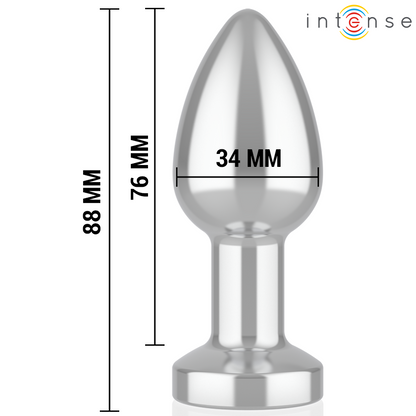 INTENSE - PLUG ANALE 10 VIBRAZIONI METALLO CON TELECOMANDO M - INTENSE ANAL TOYS | Lingerie Harness Boutique