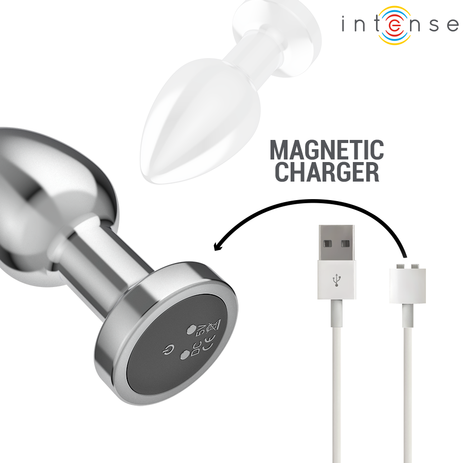 INTENSE - PLUG ANALE 10 VIBRAZIONI METALLO CON TELECOMANDO M - INTENSE ANAL TOYS | Lingerie Harness Boutique