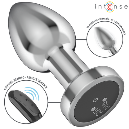 INTENSE - PLUG ANALE 10 VIBRAZIONI METALLO CON TELECOMANDO M - INTENSE ANAL TOYS | Lingerie Harness Boutique