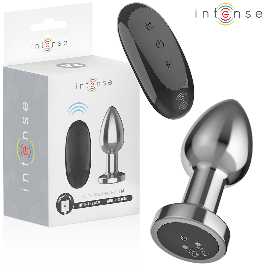 INTENSE - PLUG ANALE 10 VIBRAZIONI METALLO CON TELECOMANDO M - INTENSE ANAL TOYS | Lingerie Harness Boutique