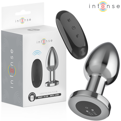 INTENSE - PLUG ANALE 10 VIBRAZIONI METALLO CON TELECOMANDO L - INTENSE ANAL TOYS | Lingerie Harness Boutique