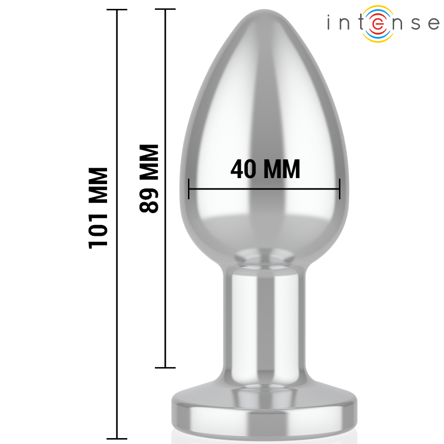 INTENSE - PLUG ANALE 10 VIBRAZIONI METALLO CON TELECOMANDO L - INTENSE ANAL TOYS | Lingerie Harness Boutique