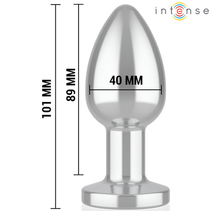 INTENSE - PLUG ANALE 10 VIBRAZIONI METALLO CON TELECOMANDO L - INTENSE ANAL TOYS | Lingerie Harness Boutique
