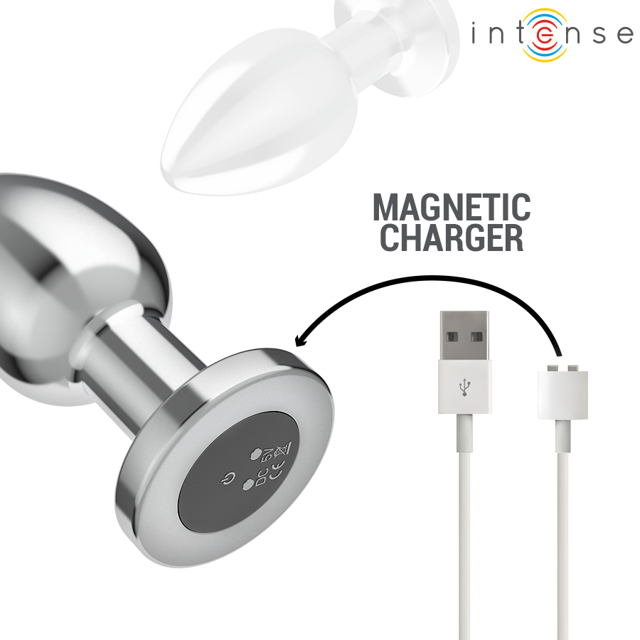 INTENSE - PLUG ANALE 10 VIBRAZIONI METALLO CON TELECOMANDO L - INTENSE ANAL TOYS | Lingerie Harness Boutique