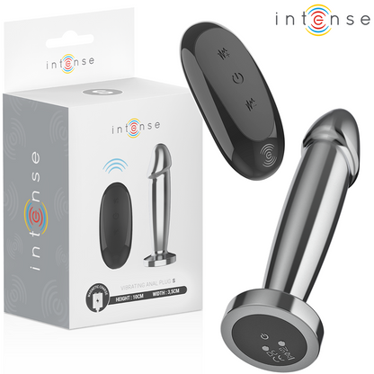 INTENSE - ANAL PLUG 10 VIBRAZIONI DILDO METALLO CON TELECOMANDO S - INTENSE ANAL TOYS | Lingerie Harness Boutique