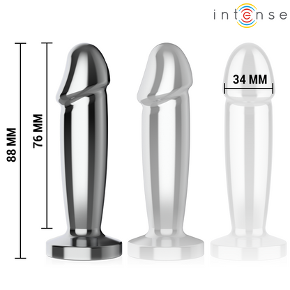 INTENSE - ANAL PLUG 10 VIBRAZIONI DILDO METALLO CON TELECOMANDO S - INTENSE ANAL TOYS | Lingerie Harness Boutique