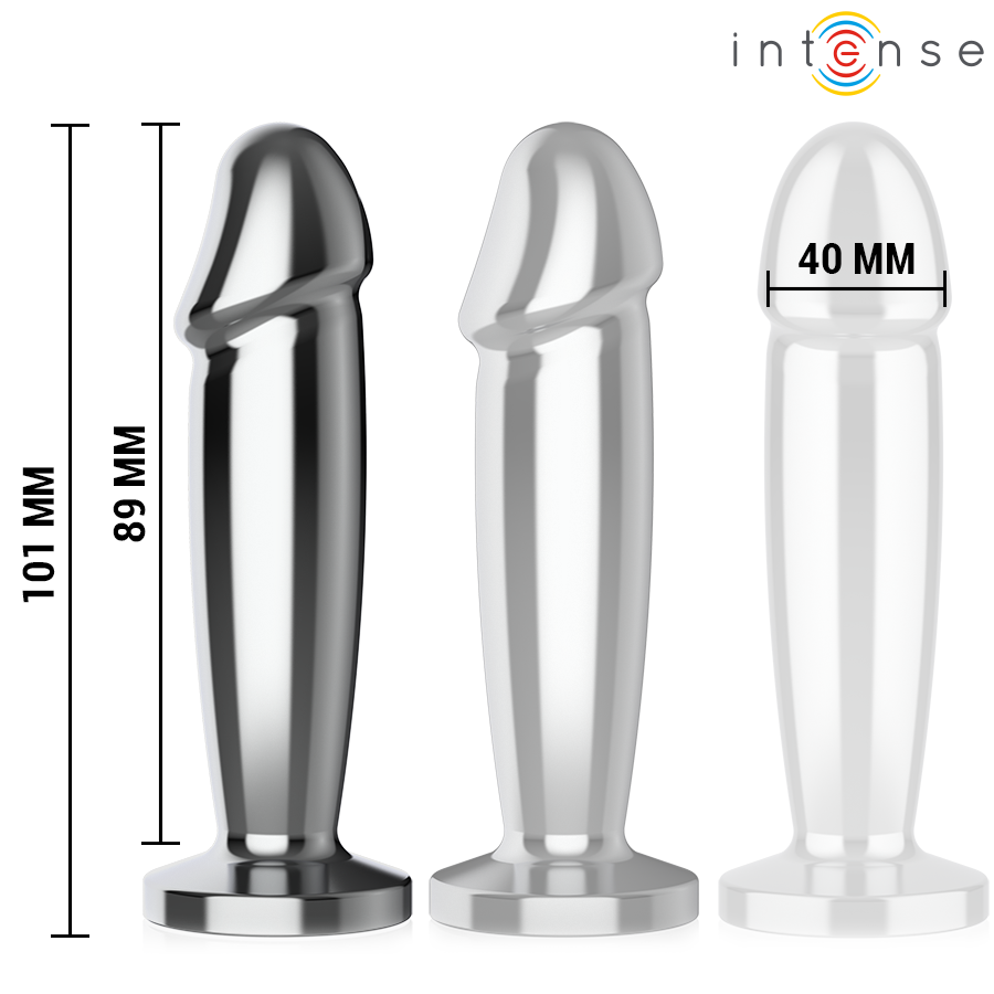 INTENSE - ANAL PLUG 10 VIBRAZIONI DILDO METALLO CON TELECOMANDO M - INTENSE ANAL TOYS | Lingerie Harness Boutique