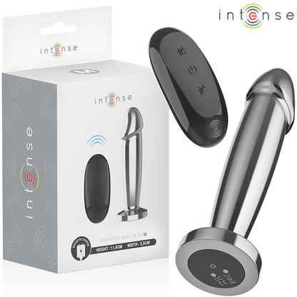 INTENSE - ANAL PLUG 10 VIBRAZIONI DILDO METALLO CON TELECOMANDO M - INTENSE ANAL TOYS | Lingerie Harness Boutique