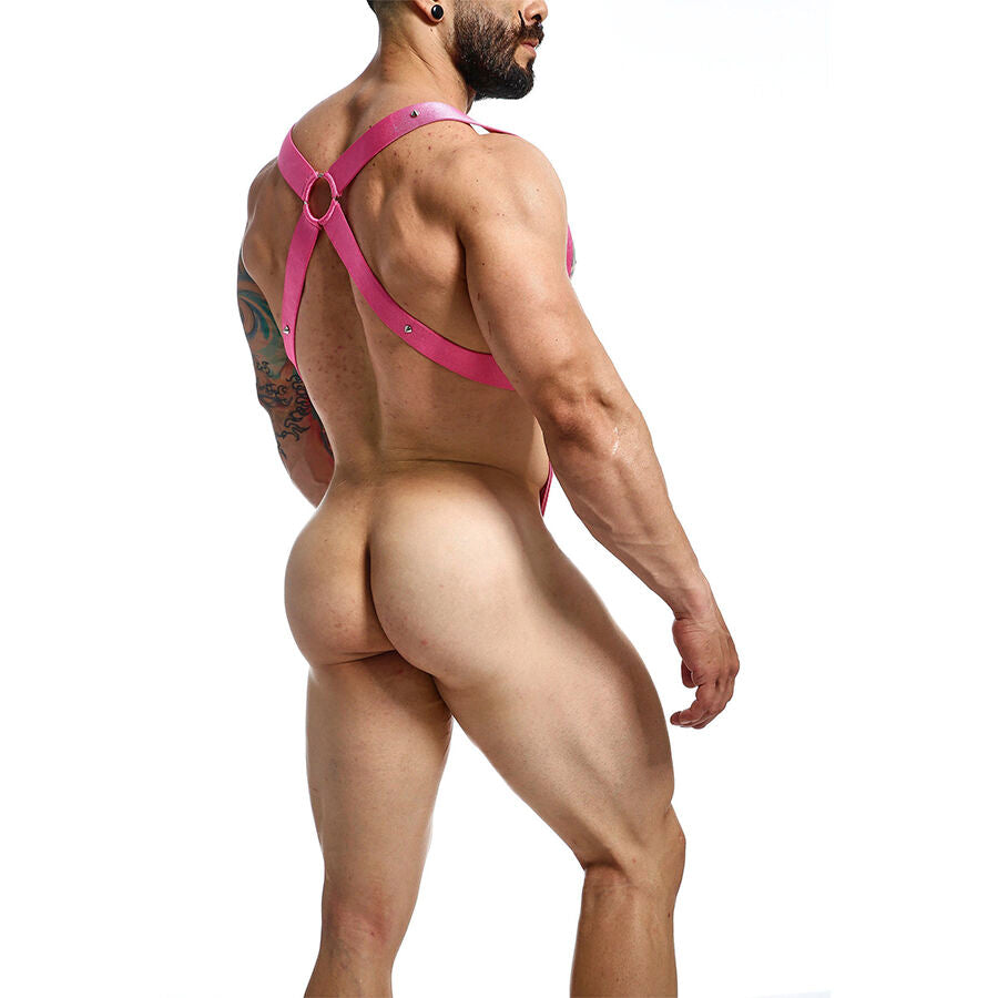 MOB - DNGEON IMBRACATURA A CROCE ROSA TAGLIA UNICA - MOB | Lingerie Harness Boutique