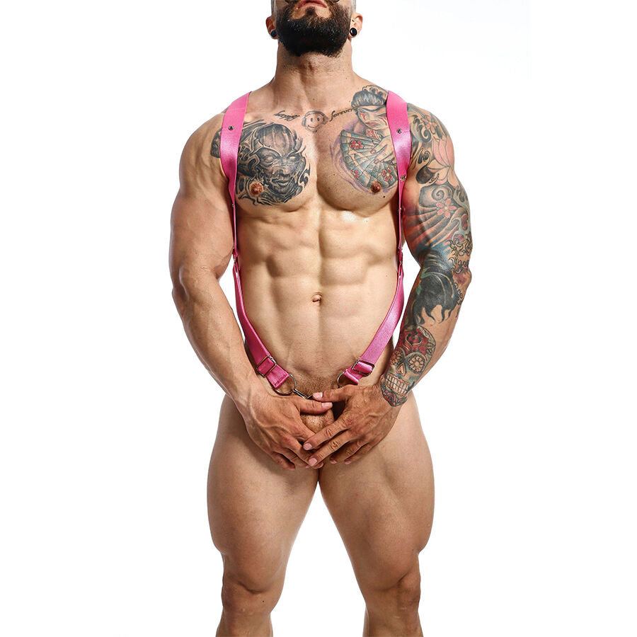 MOB - DNGEON IMBRACATURA A CROCE ROSA TAGLIA UNICA - MOB | Lingerie Harness Boutique