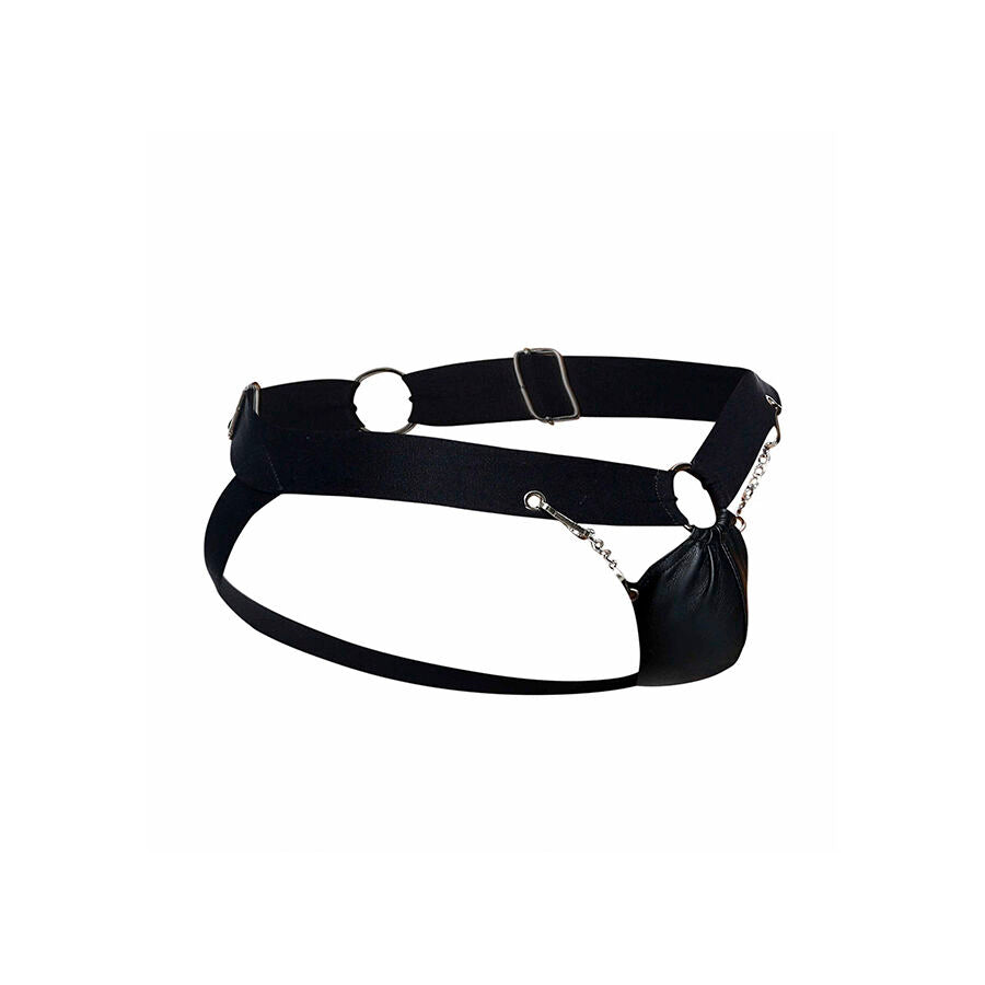 MOB - DNGEON JOCKSTRAP NERO CON CATENA TAGLIA UNICA - MOB | Lingerie Harness Boutique