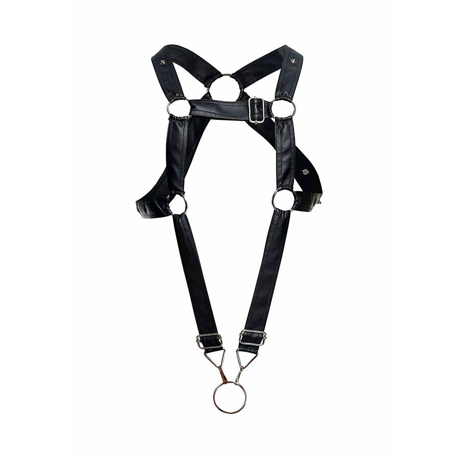 MOB - DNGEON IMBRACATURA PER PENE INCROCIATA NERA TAGLIA UNICA - MOB | Lingerie Harness Boutique