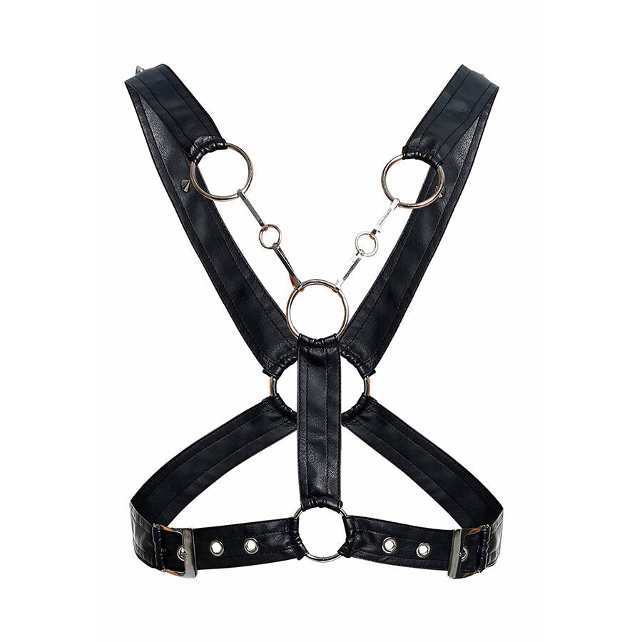 MOB - DNGEON IMBRACATURA A CATENA NERA INCROCIATA TAGLIA UNICA - MOB | Lingerie Harness Boutique