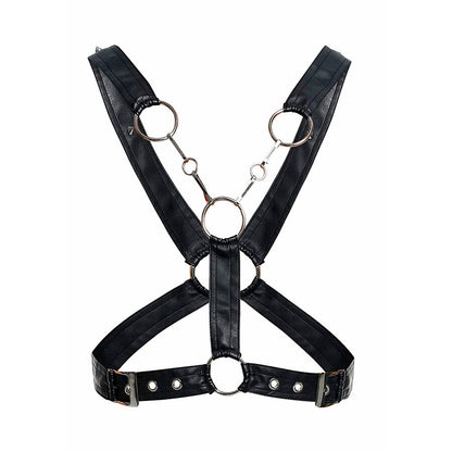 MOB - DNGEON IMBRACATURA A CATENA NERA INCROCIATA TAGLIA UNICA - MOB | Lingerie Harness Boutique