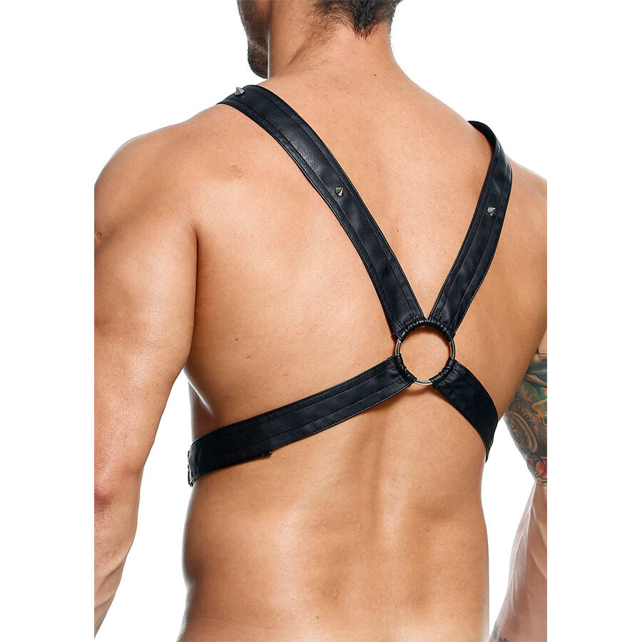 MOB - DNGEON IMBRACATURA A CATENA NERA INCROCIATA TAGLIA UNICA - MOB | Lingerie Harness Boutique