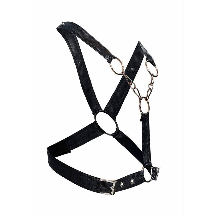 MOB - DNGEON IMBRACATURA A CATENA NERA INCROCIATA TAGLIA UNICA - MOB | Lingerie Harness Boutique