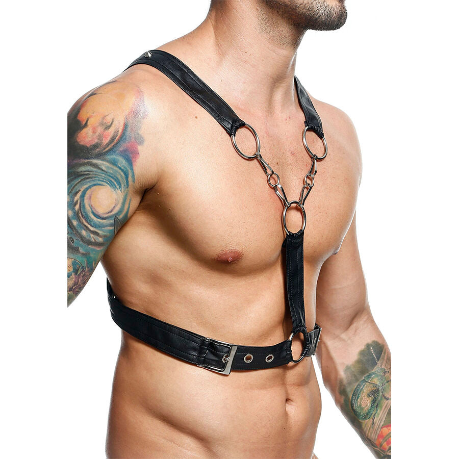 MOB - DNGEON IMBRACATURA A CATENA NERA INCROCIATA TAGLIA UNICA - MOB | Lingerie Harness Boutique