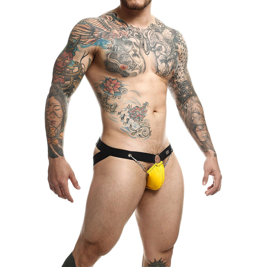 MOB - DNGEON JOCKSTRAP GIALLO CON CATENE TAGLIA UNICA - MOB | Lingerie Harness Boutique