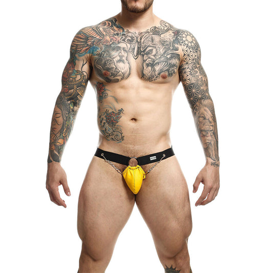 MOB - DNGEON JOCKSTRAP GIALLO CON CATENE TAGLIA UNICA - MOB | Lingerie Harness Boutique