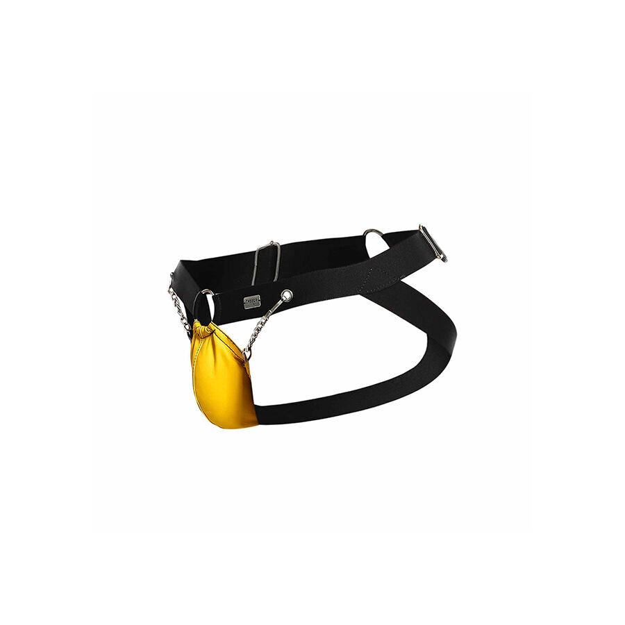 MOB - DNGEON JOCKSTRAP GIALLO CON CATENE TAGLIA UNICA - MOB | Lingerie Harness Boutique