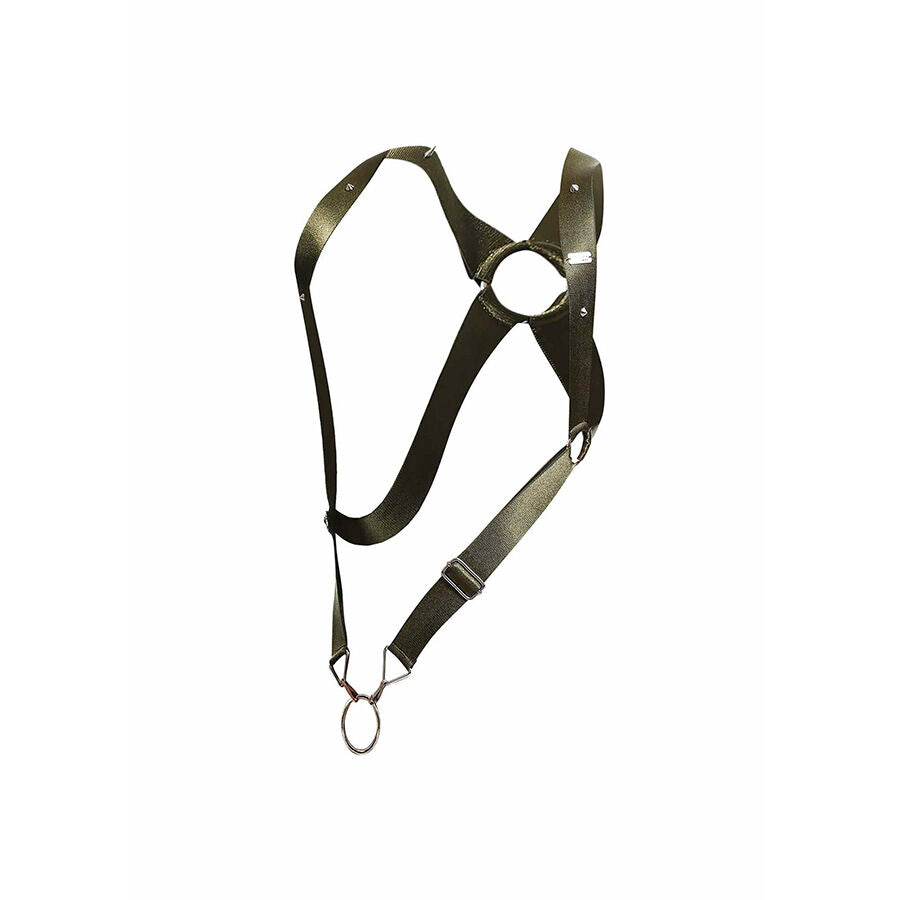 MOB - DNGEON IMBRACATURA A CROCE VERDE TAGLIA UNICA - MOB | Lingerie Harness Boutique