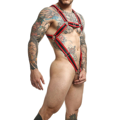 MOB - DNGEON IMBRACATURA PER PENE ROSSA CROCIATA TAGLIA UNICA - MOB | Lingerie Harness Boutique