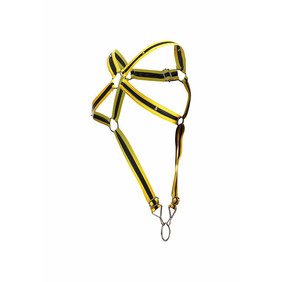 MOB - DNGEON IMBRACATURA PER PENE INCROCIATA GIALLA TAGLIA UNICA - MOB | Lingerie Harness Boutique