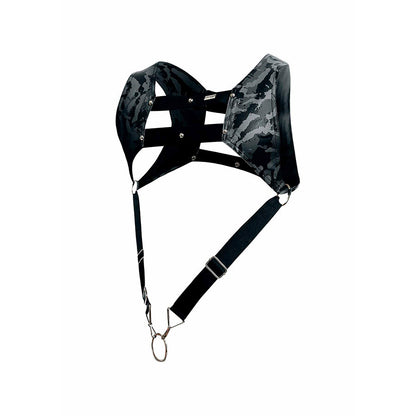 MOB - IMBRACATURA DNGEON CON ANELLO PER PENE IN ARGENTO TAGLIA UNICA - MOB | Lingerie Harness Boutique