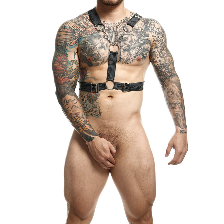 MOB - DNGEON IMBRACATURA ARGENTO CON CATENE TAGLIA UNICA - MOB | Lingerie Harness Boutique