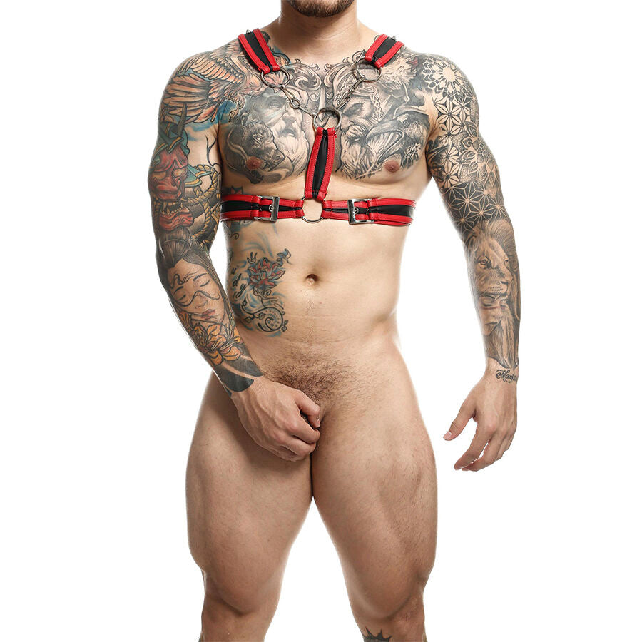 MOB - DNGEON IMBRACATURA ROSSA CON CATENE TAGLIA UNICA - MOB | Lingerie Harness Boutique