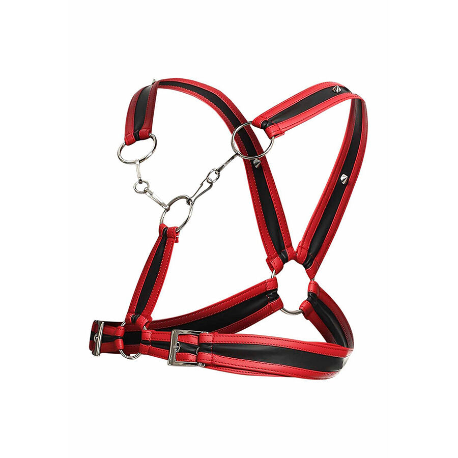 MOB - DNGEON IMBRACATURA ROSSA CON CATENE TAGLIA UNICA - MOB | Lingerie Harness Boutique