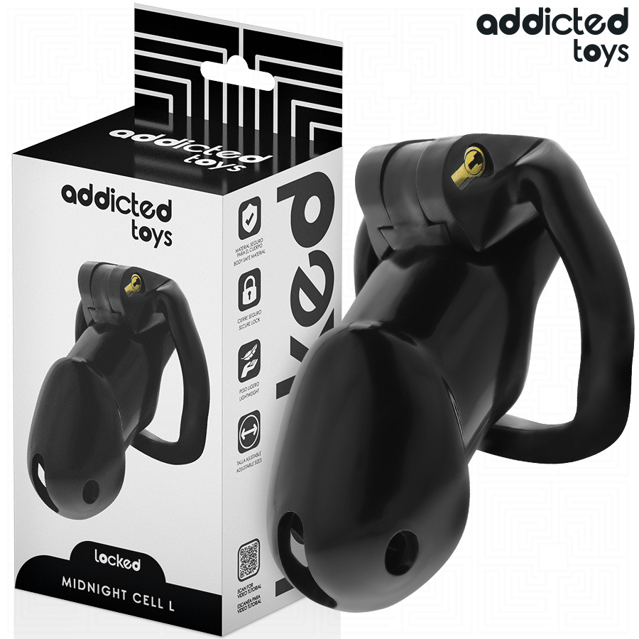 ADDICTED TOYS LOCKED - MINDNIGHT CELL GABBIA PER PENE TAGLIA L - ADDICTED TOYS LOCKED | Lingerie Harness Boutique