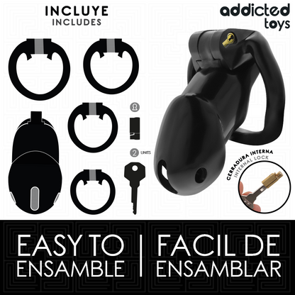 ADDICTED TOYS LOCKED - MINDNIGHT CELL GABBIA PER PENE TAGLIA L - ADDICTED TOYS LOCKED | Lingerie Harness Boutique
