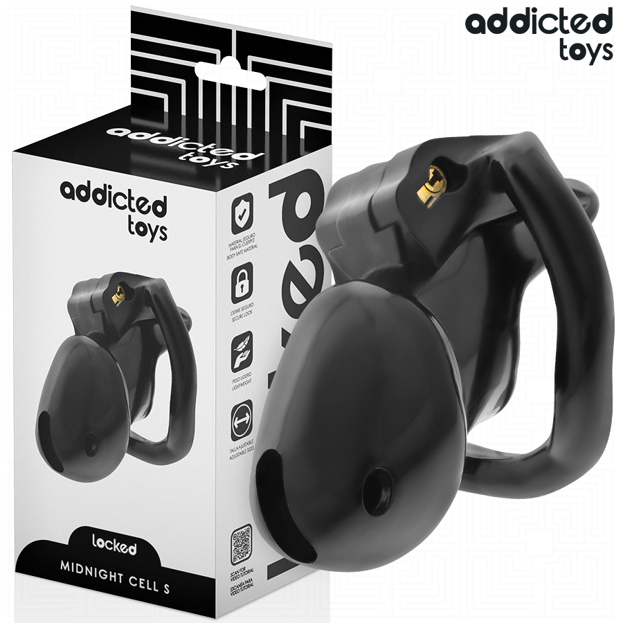 ADDICTED TOYS LOCKED- MINDNIGHT CELL GABBIA PER PENE TAGLIA S 4.8 CM - ADDICTED TOYS LOCKED | Lingerie Harness Boutique