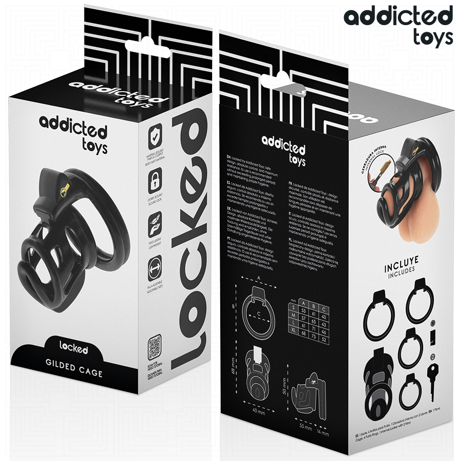 ADDICTED TOYS LOCKED - GABBIA PER PENE GILDEN CAGE 8,5 CM - ADDICTED TOYS LOCKED | Lingerie Harness Boutique
