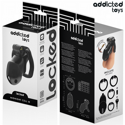 ADDICTED TOYS LOCKED - MINDNIGHT CELL GABBIA PER PENE 4.2 CM TAGLIA M - ADDICTED TOYS LOCKED | Lingerie Harness Boutique
