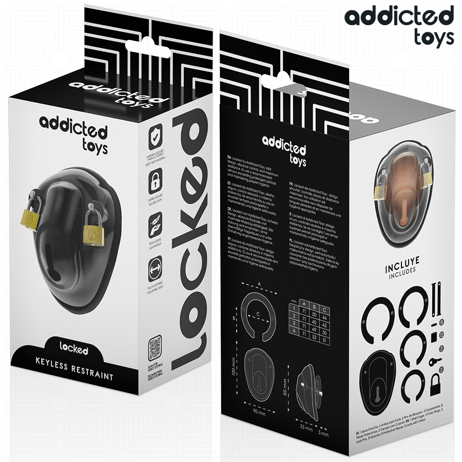 ADDICTED TOYS LOCKED - GABBIA PER PENE SENZA CHIAVE 11,5 CM - ADDICTED TOYS LOCKED | Lingerie Harness Boutique