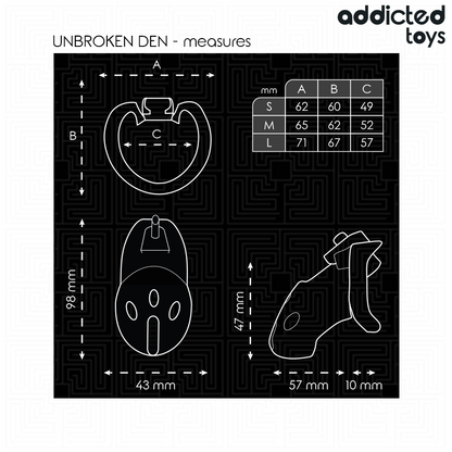 ADDICTED TOYS LOCKED - GABBIA PER PENE DEN NON ROTTURA 9,8 CM - ADDICTED TOYS LOCKED | Lingerie Harness Boutique