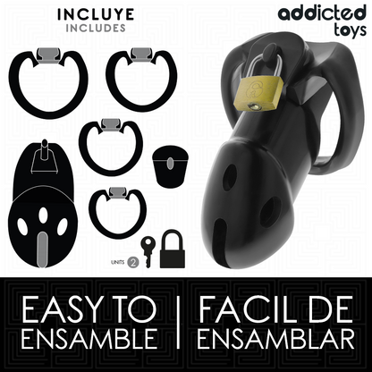 ADDICTED TOYS LOCKED - GABBIA PER PENE DEN NON ROTTURA 9,8 CM - ADDICTED TOYS LOCKED | Lingerie Harness Boutique