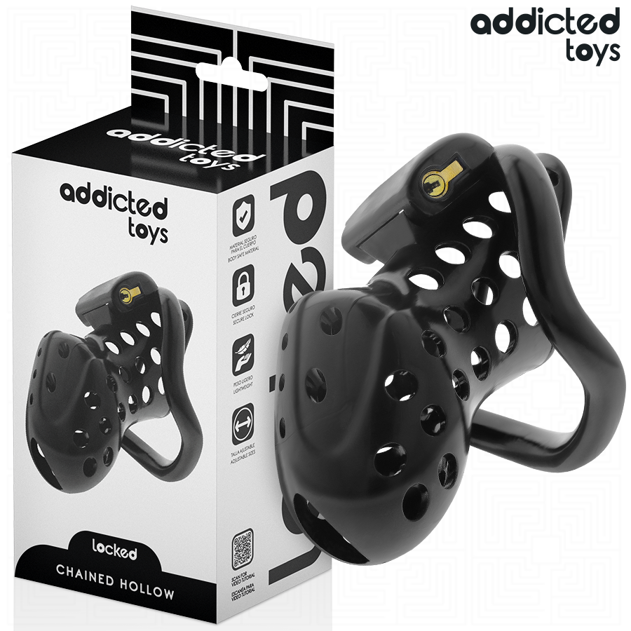 ADDICTED TOYS LOCKED - GABBIA PER PENE CAVA CON CATENA 10,5 CM - ADDICTED TOYS LOCKED | Lingerie Harness Boutique