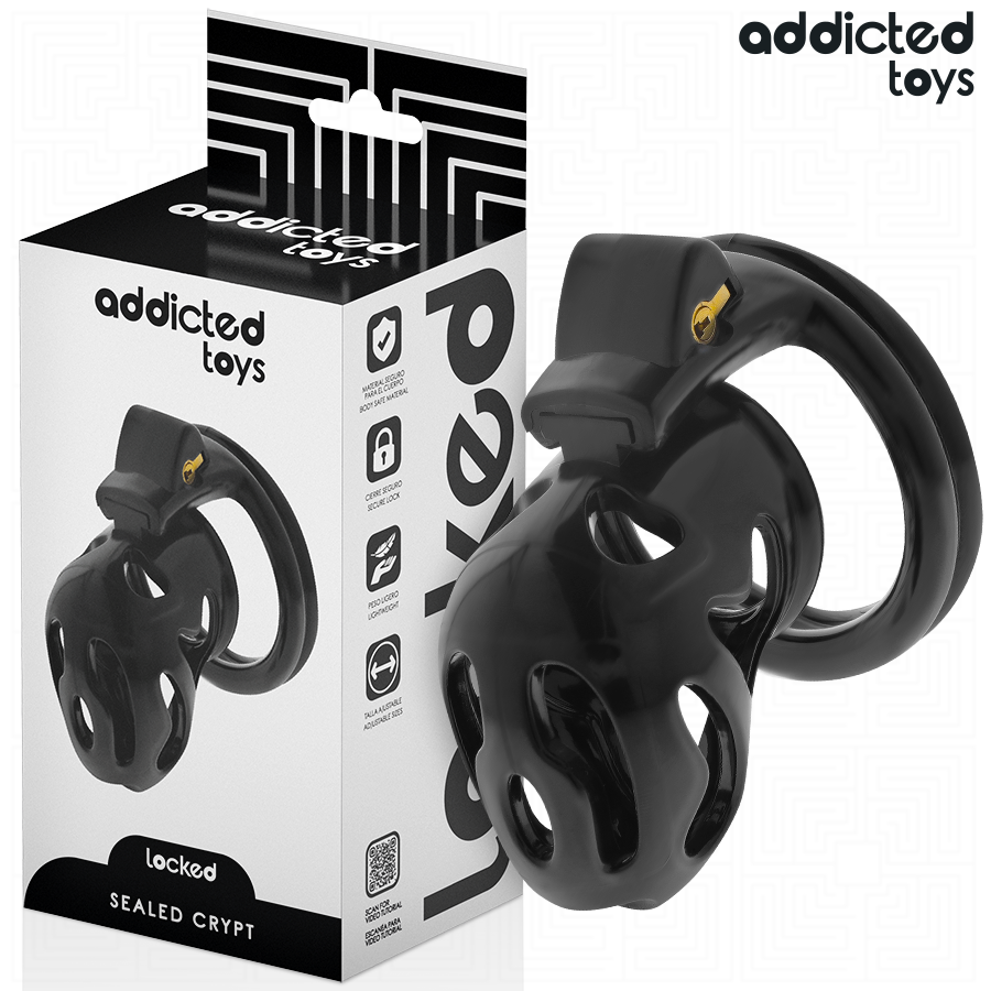 ADDICTED TOYS LOCKED - GABBIA PER PENE SIGILLATA CRYPT 8 CM - ADDICTED TOYS LOCKED | Lingerie Harness Boutique