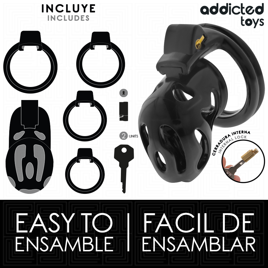 ADDICTED TOYS LOCKED - GABBIA PER PENE SIGILLATA CRYPT 8 CM - ADDICTED TOYS LOCKED | Lingerie Harness Boutique