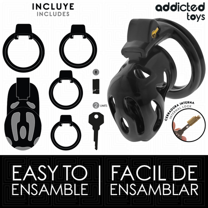 ADDICTED TOYS LOCKED - GABBIA PER PENE SIGILLATA CRYPT 8 CM - ADDICTED TOYS LOCKED | Lingerie Harness Boutique