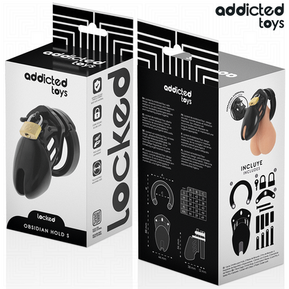 ADDICTED TOYS LOCKED - GABBIA PER PENE OBSIDIAN HOLD TAGLIA S - ADDICTED TOYS LOCKED | Lingerie Harness Boutique