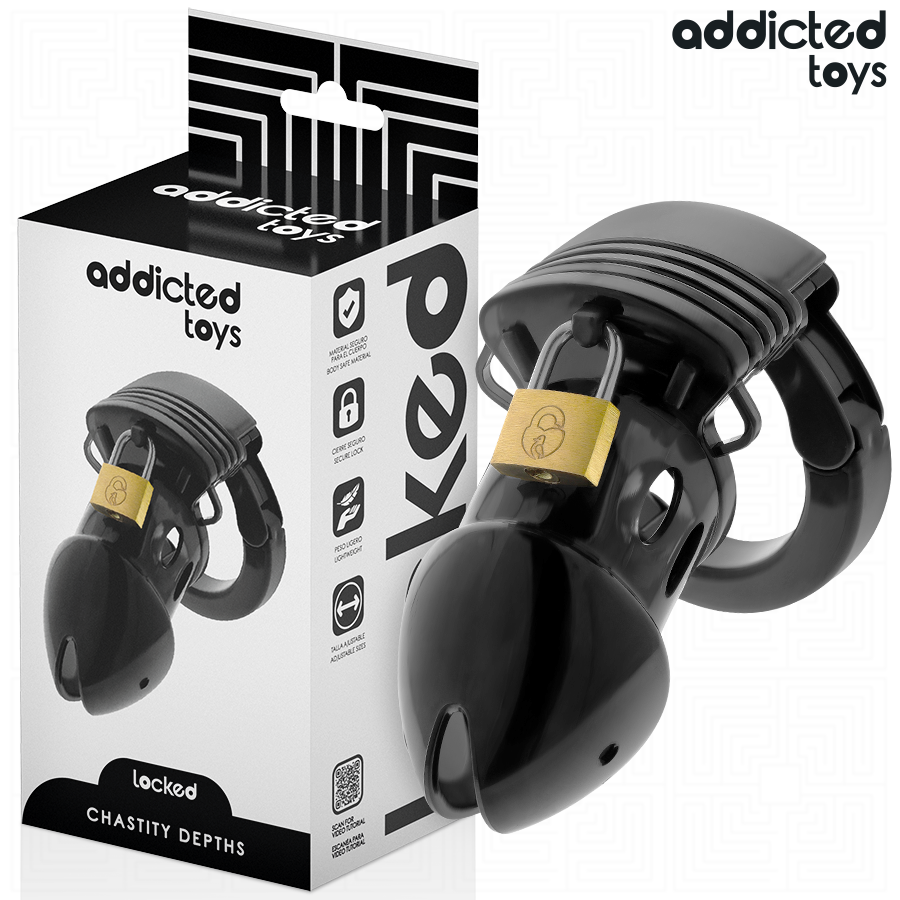 ADDICTED TOYS BLOCCATO - GABBIA PER PENE PROFONDA DI CASTITÀ 7,5 CM - ADDICTED TOYS LOCKED | Lingerie Harness Boutique